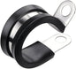 LOKMAN 20 Pack 1/2 Inch Stainless Steel Cable Clamp, Rubber Cushioned Insulated Clamp, Conduit Wire Holder Strap Clips for Tube, Pipe or Wire Cord Installation