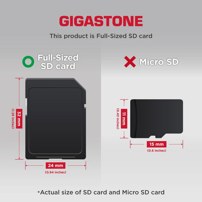 GIGASTONE 128GB SD Card 5-Pack UHS-I U1 Class 10 SDXC Memory Card Full HD Video for Digital Camera Speed up to 80MB/s, Full-Sized SD Card, with 5 mini case