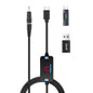 FARSENSE USB C to DC Adapter,Barrel PD Trigger Cable(3.3ft) with Type C Male to Femal/USB A to USB C/3.5x1.35mm Tips/,USB to DC Power Cable can Switching and LED Display Voltage