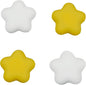 Star-Shaped Thumb Grips for Nintendo Switch 2 4PCS Soft Silicone Joystick Caps, Yellow & White, Anti-Slip