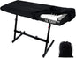76 Keys Piano Keyboard Cover, Stretchy Music Dirt Proof Electronic Keyboard Cover With Durable Elastic & Cord Lock Must Have Piano Accessories, Black