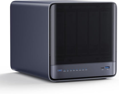 MINISFORUM N5 Pro 5-Bay Desktop AI NAS, AMD Ryzen AI 9 HX PRO 370 12-Core/24T CPU, 128GB SSD, 1x10GbE, 1x5GbE, 1xM.2+2xU.2/M.2 Slots, 2xUSB4(8K), 8K HDMI, OCuLink, Network Attached Storage (Diskless)