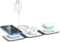 Wireless Charger 3 in 1,RTOPS Magnetic Travel Wireless Charging Station Multiple Devices,GaN 3 in 1 Charging Station,Compatible for iPhone16/15/14/13/Pro/Max,iWatch,AirPods4/3/2/Pro(Adapter Includes)