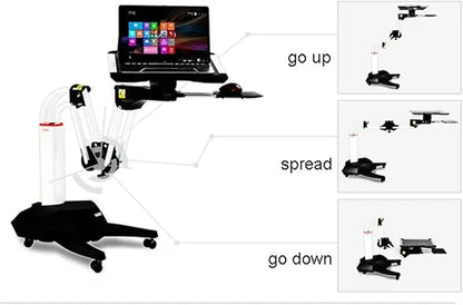 Versatile Rolling Laptop Desk - Portable Bed Table for Home, Office, School, and Medical Use - Adjustable Height Laptop Stand for Bed and Writing - Convenient Lap Desk Solution