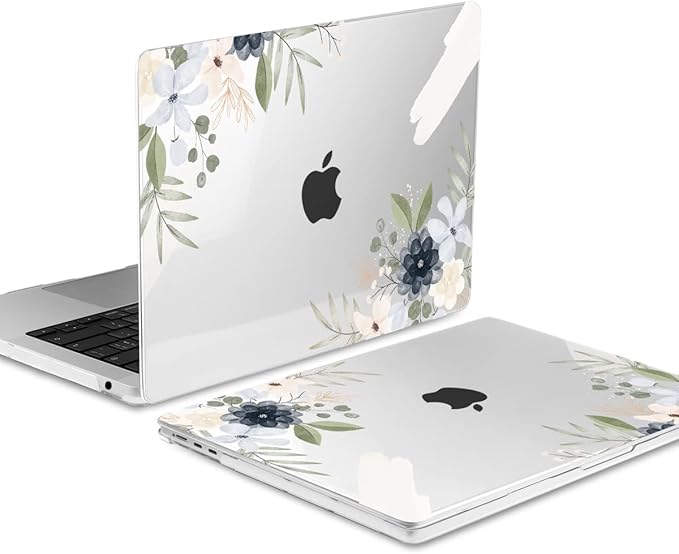 MEEgoodo Case for MacBook Air M4/M3/M2 13.6 inch 2025 2024 2022, Fit Model A3240 A3113 A2681, Compatible with MacBook Air 13 inch, Laptop Hard Shell Case with Keyboard Cover, Vintage Floral