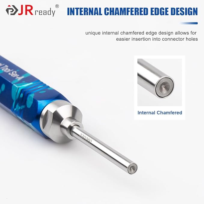 JRready ST5289 Tube Type Ejector Rod Contact Pin Extraction Tool for Molex .062" & .093”/HARTING/TE Heavy Duty/Weather Pack/AMP 4.2/6.35/2.13/CPC/RT360 Contacts, Terminal Insertion Toolsl, 9PCS