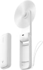 Aecooly Slim Portable Fan, Thin Handheld Fan, USB Rechargeable Mini Personal [24H Max Cooling Time], Battery Powered Small Foldable Pocket for Travel, Summer, Gifts for Women, Girls -White
