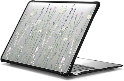 CASETiFY Impact MacBook Air 13" (M1/Intel) Case [Cushioned Impact Corners/Scratch-Resistant/Anti-Slip Grip] - Gigi Garden Florals - Clear Black