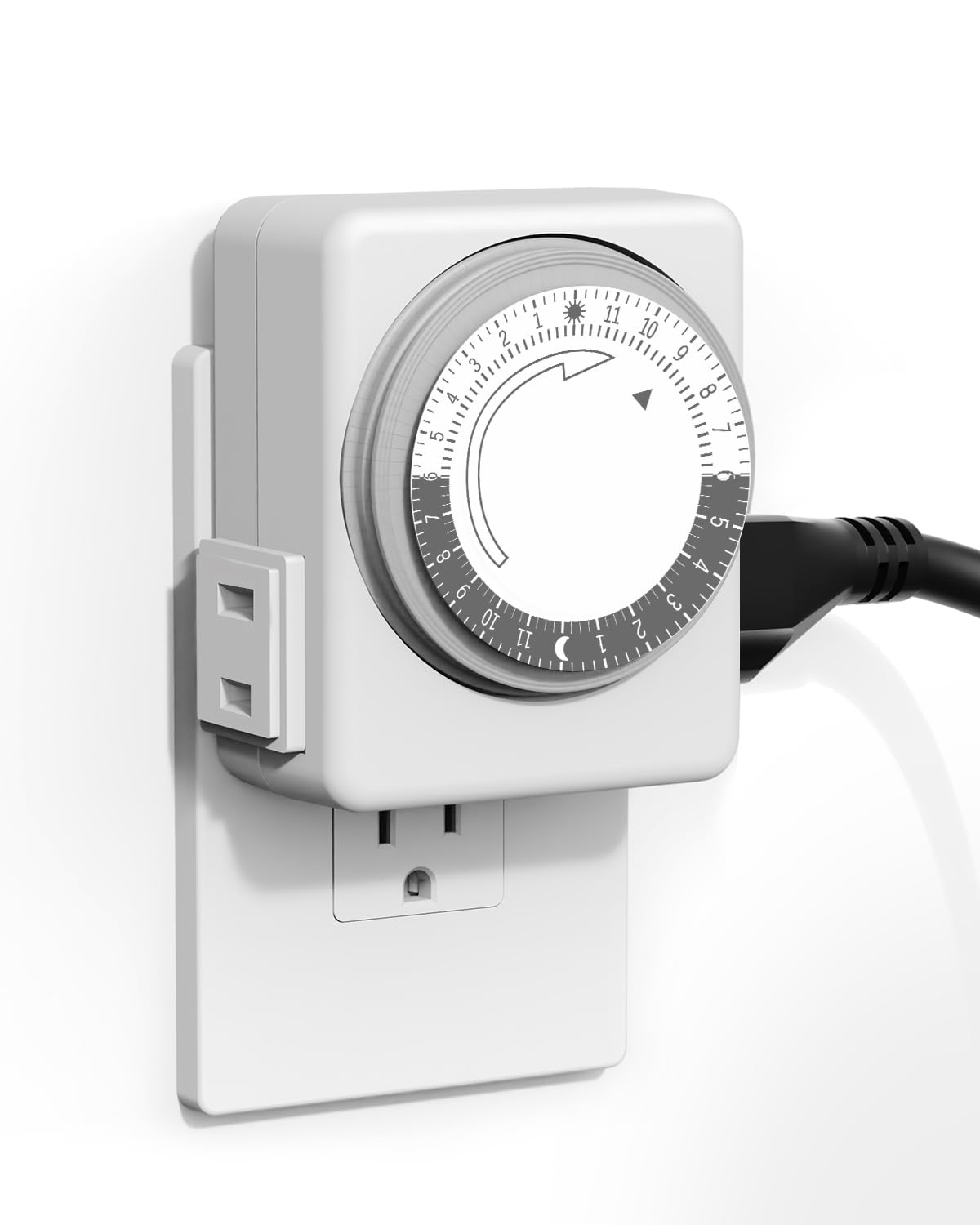 HBN Indoor Outlet Timer, 24 Hour Mechanical Plug Dual Outlets 2 Pack