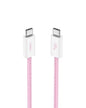 Belkin USB C to USB C Cable, 3.3ft, 60W - Type C Charger, iPhone Charger Cord, Soft, Braided, Flexible for iPhone 16, Galaxy S25, Pixel 9, Airpods, iPad Pro, Tablet & More, Travel Essentials - Pink
