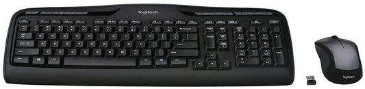 Logitech MK335 Full Size Quiet Wireless Keyboard Mouse Combo - Black/Silver