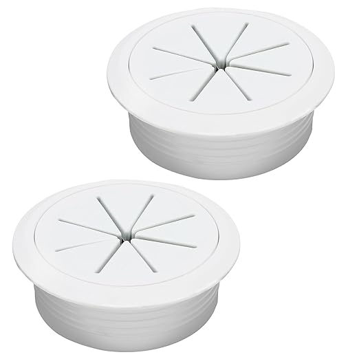 BOPOREAE 2 Pcs Desk Grommet 2" (50mm), Desk Hole Cover for Cables