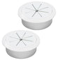 Desk Grommet 2" (50 mm), Desk Hole Cover for Cables White, Cable Grommet ABS Plastic, Desk Hole Grommet for Office and Home Table Cable, Detachable & Flexible Cable Cord Organizer-2 Pcs