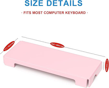 WINFFOR Acrylic Keyboard Cover Protector - Mechanical Keyboard Dust Cover Computer Keyboard Cover Keyboard Protector Fits 17'' Keyboard (Lightpink)