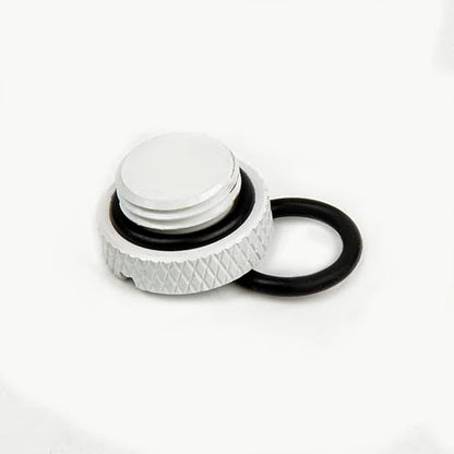 dracaena.io 6 pack G1/4" thread, Thin water Stop Plug Fitting with Coin Slot for Computer water cooling System, durable brass/copper material, White