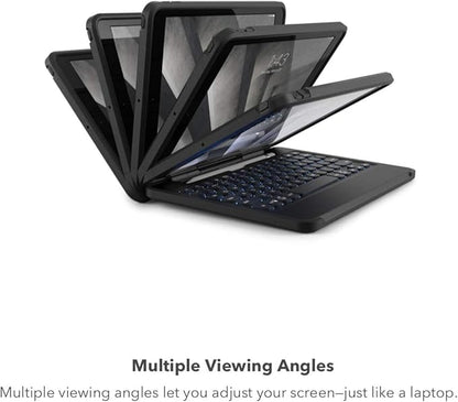 ZAGG Rugged Book iPad Pro 11-inch (M4) Keyboard Case - Durable Magnetic-Hinged, 6.6 Feet Drop Protection, Backlit Laptop-Style Keys, Multi-Device Pairing, Detachable Keyboard