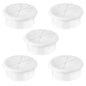 2" White Desk Grommet, JTemgle Flexible Cable Grommet Rubber Cable Hole Cover Wire Organizer Caps Desktop Cord Management for Home Office TV Stands Tabletops, 5 Pieces