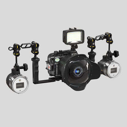 Sea frogs Underwater Camera Case Compatible with Canon EOS M6 Mark II 22MM IPX8 40m/130ft Maximum Diving Depth Waterproof Camera Housing for Diving, Surfing, Rowing, Skiing