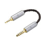 okcsc 4.4MM Male to 3.5MM Pro Male Ultra Short Hifil Male to Male AUX Audio Cable OFC Pair Recording Cable Wire-Breakage-Prevention Design Adoption of 8-Core Braided Structure 5.82 inch