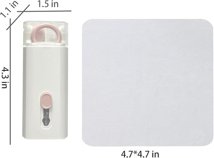 7 in 1 Electronic Cleaner kit - Keyboard Cleaner, Keyboard Cleaning Kit, Laptop Cleaner with Brush, Electronic Cleaner for Airpods pro/Laptop/Phone/Computer/Screen (Give Away a Flannel Cloth) Pink