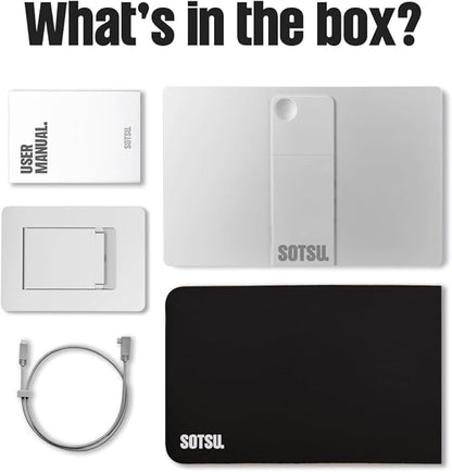 SOTSU FlipAction Elite 16" | 4K Portable Monitor | 3840 x 2400 (UHD+) | 60 Hz | 100% DCI-P3 | 450 Nits | Pivot Rotate | Full Metal CNC | Perfect Match for Mac and Windows (Silver)