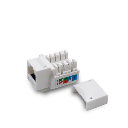 Cat6 Keystone Jack - [UL Listed] - Ethernet Wall Jack - Network Coupler - Cat5/5e/6 Compatible - 100-Pack