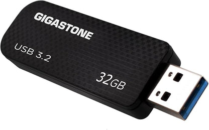 Gigastone Z30 32GB USB3.0 Flash Drive, Capless Retractable Design Pen Drive, Carbon Fiber Style, Reliable Performance & Durable