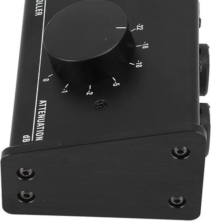 Big Knob Passive Monitor Controller, XLR and 3.5mm Interface Large Volume Knob Mute Control Passive Studio Monitor Controller Stereo Monitor Volume Controller