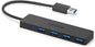 Anker 4-Port USB 3.0 Hub, Ultra-Slim Data USB Hub with 2 ft Extended Cable [Charging Not Supported], for MacBook, Mac Pro, Mac mini, iMac, Surface Pro, XPS, PC, Flash Drive, Mobile HDD