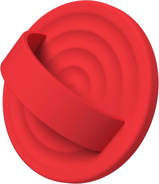 COFFKER Magnetic Phone Ring Grip Holder, Silicone Finger Loop Grip, Compatible with MasSafe, Back of Phone for iPhone Pro Max/Plus/16/15/15/14/13/12 Series, Red
