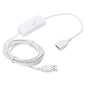 MECCANIXITY USB Extension Cable with ON/Off Toggle Switch 2m USB Male to Female Extension Cord for Desk Lamp Fan LED Light Strip White Pack of 1