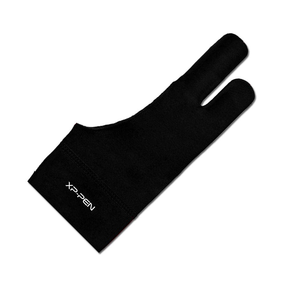 XPPen Artist Drawing Glove 2-Fingers Digital Art Glove for Graphics Drawing Tablet Drawing Glove Right Hand and Left Hand (Size L) Black