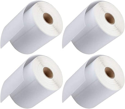 FungLam 4 Rolls 4x6 Direct Thermal Shipping Labels, 250 Labels Per Roll, 1" Core, Perforated, White Mailing Postage Shipping Label Compatible with Zebra 2844 ZP-450 ZP-500 ZP-505