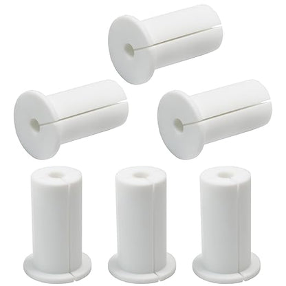 6pc Starlink Cable Grommet 1" Silicone Waterproof Wall Hole Pass Through Split Cable Bushings for TV Wire Ethernet Cord, Starlink Cable Routing Kit Accessories, 52.5mm/2.07" Ht, White