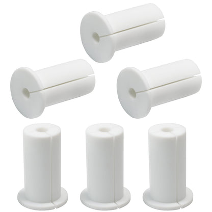 EASYEAH 6pc Starlink Cable Grommet 1" Silicone Waterproof Wall Hole Pass Through Split Cable Bushings for TV Wire Ethernet Cord, Starlink Cable Routing Kit Accessories, 52.5mm/2.07" Ht, White