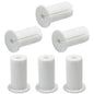 EASYEAH 6pc Starlink Cable Grommet 1" Silicone Waterproof Wall Hole Pass Through Split Cable Bushings for TV Wire Ethernet Cord, Starlink Cable Routing Kit Accessories, 52.5mm/2.07" Ht, White