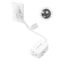 TROND Rotating Flat Plug Extension Cord Surge Protector 1.5ft, 3 AC, White