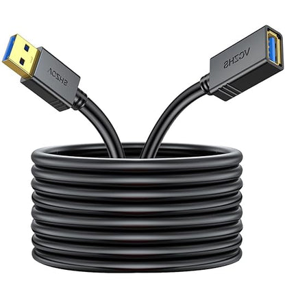 VCZHS Tech USB Extension Cable 20ft - High Speed USB 3.0 Extender Male to Female Cord, Durable & Flexible for Mouse, Keyboard, Printer, Flash Drive, Webcam, and More