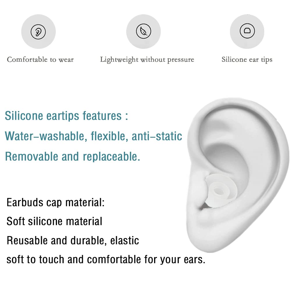 WKYMY Replacement Earbud Tips Silicone Eartips for in- Ear Headphones Rubber Tips Earbud Caps 9 Pairs S M L