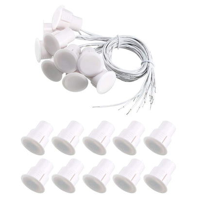 VictorsHome Magnetic Reed Switch RC-36 NC Recessed Wired Window Door Contact Sensor for Home Security and Burglar Alarm Systems 10 Pcs