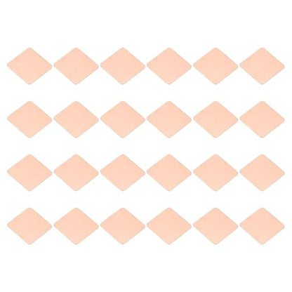 PATIKIL Copper Heatsink Pad Shims, 24 Pcs 15x15x0.3mm Copper Pad Shim IC Chipset GPU CPU Thermal Heatsink for Cooling Laptop Desktop Computer