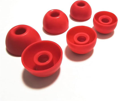 Silicone Earbuds Tips for Beats Studio Buds Ear Tips Replacement for Beats Studio Buds Earbuds 6 Pairs LMS Red