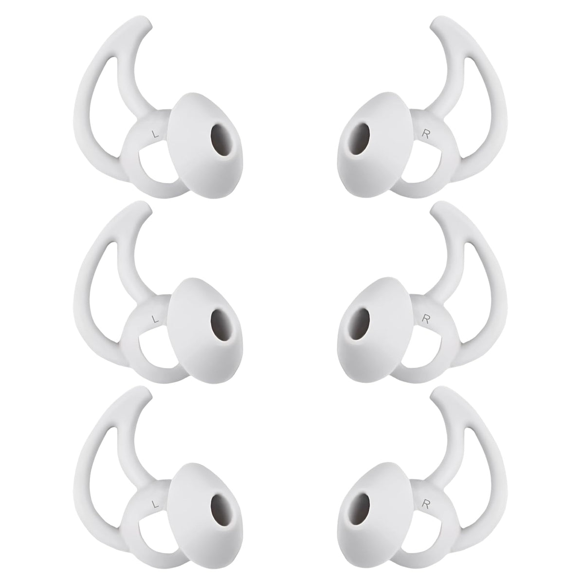 WKYMY Earbud Replacement Tips Silicone Earbud Tips Ear Bud Covers Compatible with Bose Quietcomfort and Sport Headphone Ear Tips 3 Pairs S M L Black