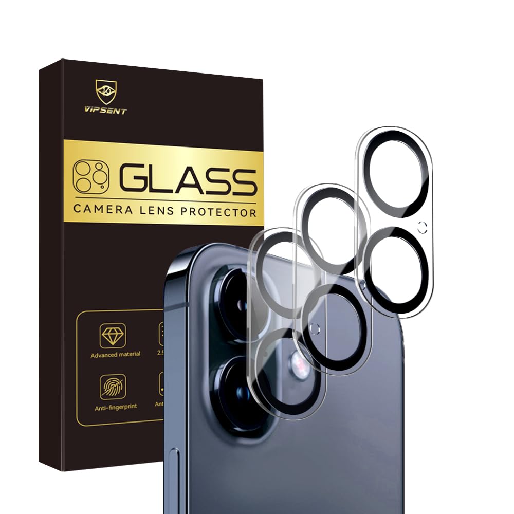 Camera Lens Protector for iPhone 15 / iPhone 14 6.1" ＆ iPhone 15 Plus/iPhone 14 Plus 6.7",9H Tempered Glass，Ultra HD, Scratch Resistance Easy to Install，Case Friendly，[Does not Affect Night Shots] 3-Pack