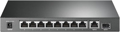 TP-Link 8 Port Gigabit PoE Switch | 8 PoE+ Ports @63W, w/ 1 Uplink Gigabit Port + 1 SFP Slot | Desktop/Wall-Mount | Plug & Play | Limited Lifetime Protection | Traffic Optimization (TL-SG1210P)