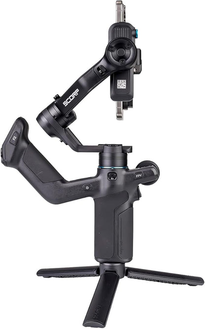 FeiyuTech Scorp MINI 3 Gimbal Stabilizer for iPhone, 3-Axis Smartphone Gimbal Built-in AI Tracking Module,Phone Gimbal with Cooling Fan and Integrated Grip Design, Touch Screen, 2KG(4.41lb) Payload