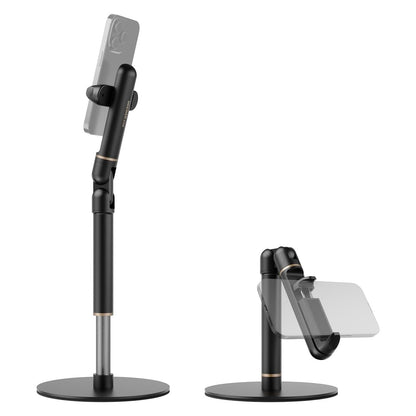NEEWER Basics Cell Phone Stand for Desk, Adjustable Phone Holder Clamp with Weighted Metal Base, Office Table Phone Mount Compatible with iPhone 16 15 Pro Max Plus Samsung for Video Recording, ST006