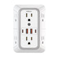 Wall Outlet Extender with Night Light, Power Plug Adapter Multi Plug Outlet Surge Protector with 4 USB Charging Ports (2 USB C), Adapter Spaced Outlets for Home Travel Office-ETL