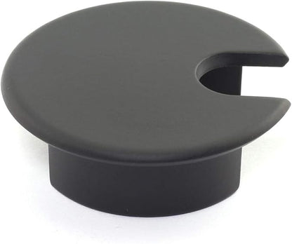 HJ Garden 1pc 1-3/8 inch (35mm) Desk Wire Cord Cable Grommets Hole Cover for Office PC Desk Cable Cord Organizer Zinc Alloy Cover Black