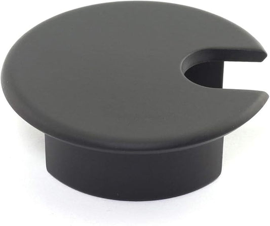HJ Garden 1pc 1-3/8 inch (35mm) Desk Wire Cord Cable Grommets Hole Cover for Office PC Desk Cable Cord Organizer Zinc Alloy Cover Black